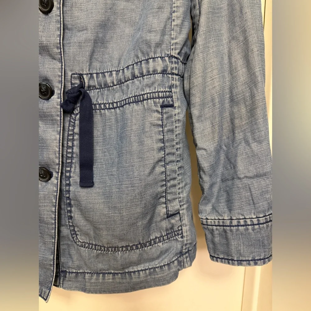 Talbots CLASSIC FIELD JACKET - lyocell cotton linen / size XS - chambray/blue - Picture 4 of 11